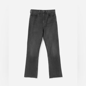 Everlane The Kick Crop Jean in Washed Black